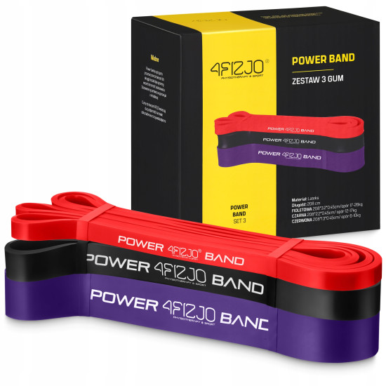 Купить Резинка для фитнеса  4FIZJO Power Band 3 шт 6-26 кг Mix в Киеве - фото №1